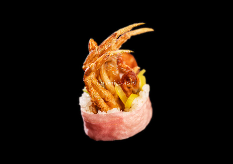 PIECZONE MAKI – SOFT SHELL CRAB – MIĘSO KRABA W PŁATKU SOJOWYM